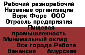 Рабочий-разнорабочий › Название организации ­ Ворк Форс, ООО › Отрасль предприятия ­ Пищевая промышленность › Минимальный оклад ­ 25 000 - Все города Работа » Вакансии   . Амурская обл.,Архаринский р-н